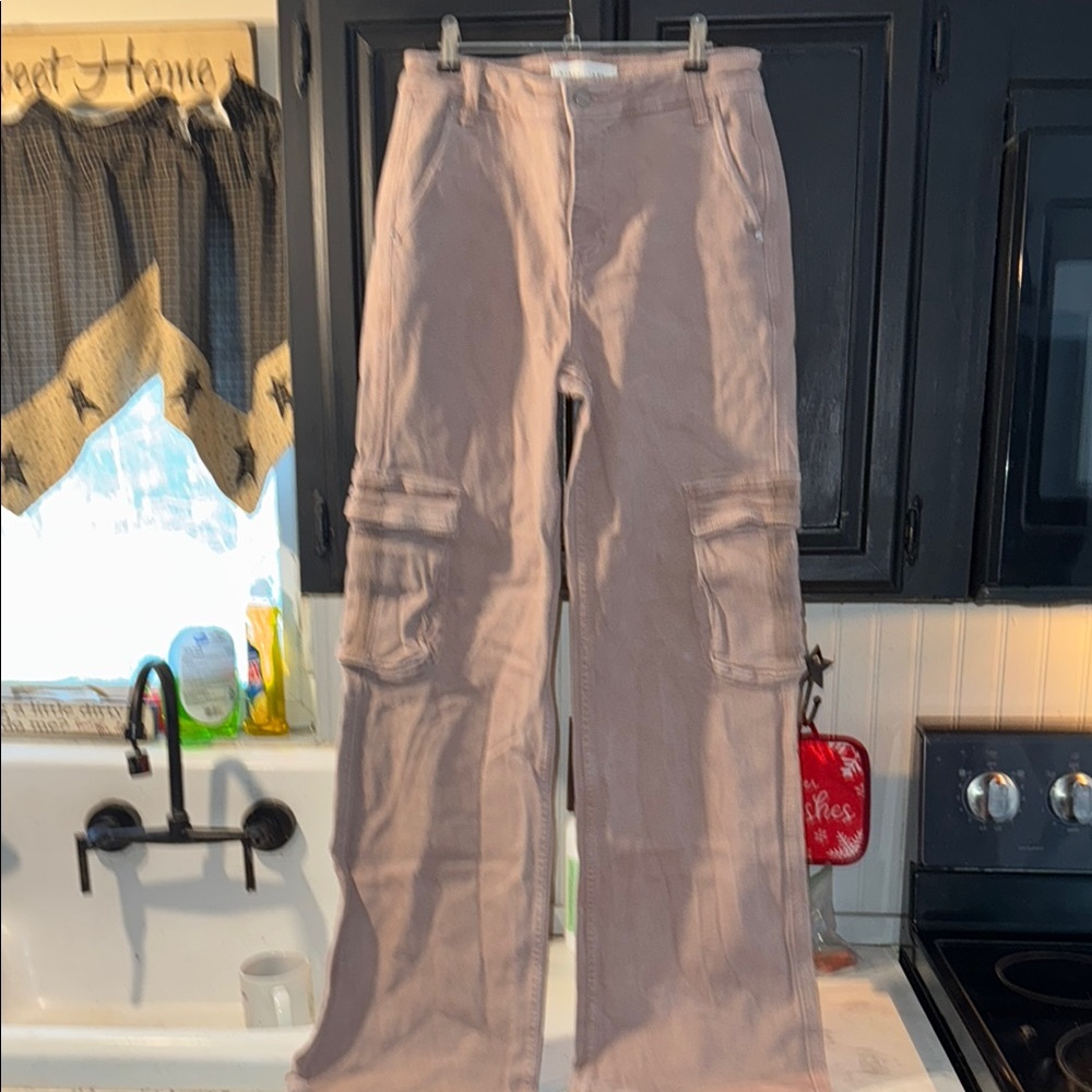 Women's Tan Cargo Jeans